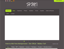 Tablet Screenshot of midi-hotel-paris.com